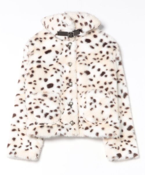 ビッグカラー フェイクファー ショートアウター TINA：JOJUN（その他