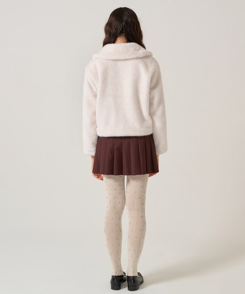 ビッグカラー フェイクファー ショートアウター TINA：JOJUN（その他