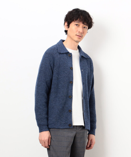 COMME CA ISM（コムサイズム）の「エアリーメランジニット シャツカーディガン（カーディガン/ボレロ・メンズ・オートミール/ネイビー/ミント/ダークブラウン・MEDIUM/LARGE）」の10枚目の写真