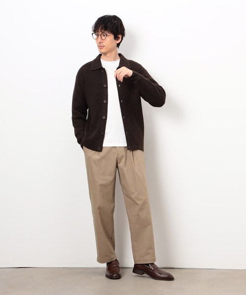 COMME CA ISM（コムサイズム）の「エアリーメランジニット シャツカーディガン（カーディガン/ボレロ・メンズ・オートミール/ネイビー/ミント/ダークブラウン・MEDIUM/LARGE）」の12枚目の写真