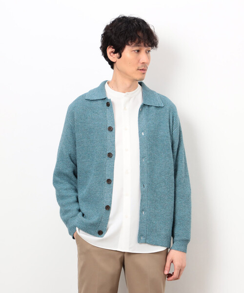 COMME CA ISM（コムサイズム）の「エアリーメランジニット シャツカーディガン（カーディガン/ボレロ・メンズ・オートミール/ネイビー/ミント/ダークブラウン・MEDIUM/LARGE）」の17枚目の写真