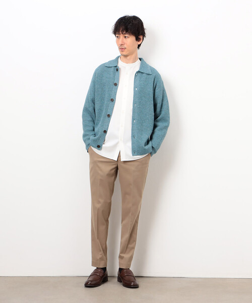 COMME CA ISM（コムサイズム）の「エアリーメランジニット シャツカーディガン（カーディガン/ボレロ・メンズ・オートミール/ネイビー/ミント/ダークブラウン・MEDIUM/LARGE）」の18枚目の写真