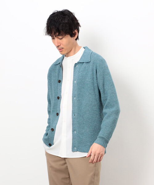 COMME CA ISM（コムサイズム）の「エアリーメランジニット シャツカーディガン（カーディガン/ボレロ・メンズ・オートミール/ネイビー/ミント/ダークブラウン・MEDIUM/LARGE）」の20枚目の写真