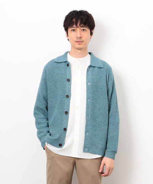 COMME CA ISM（コムサイズム）の「エアリーメランジニット シャツカーディガン（カーディガン/ボレロ・メンズ・オートミール/ネイビー/ミント/ダークブラウン・MEDIUM/LARGE）」の21枚目の写真
