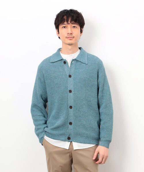 COMME CA ISM（コムサイズム）の「エアリーメランジニット シャツカーディガン（カーディガン/ボレロ・メンズ・オートミール/ネイビー/ミント/ダークブラウン・MEDIUM/LARGE）」の22枚目の写真