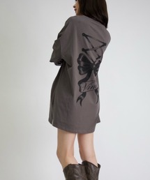 Vini（ヴィニ）の「【Vini】リボンロゴBIGロンT（Tシャツ/カットソー）」