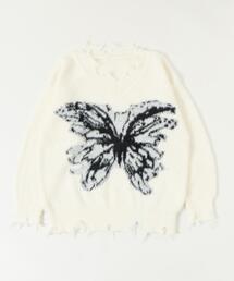 dispark（ディスパーク）の「DISPARK/【25年秋冬新作】バタフライダメージニット（ニット/セーター・レディース）」