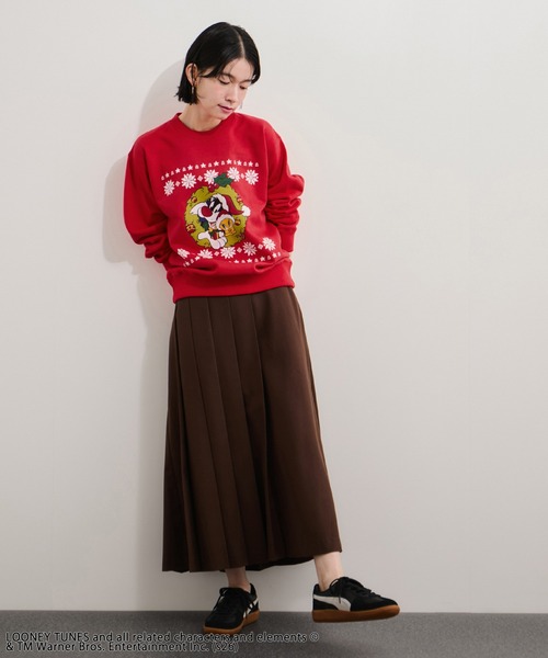 GOOD ROCK SPEED(グッドロックスピード)の「【GOOD ROCK SPEED/グッドロックスピード】Looney Tunes Sweatshirt ルーニー・テューンズ(スウェット・レディース・レッド系・FREE)」の3枚目の写真