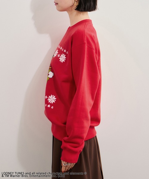 GOOD ROCK SPEED(グッドロックスピード)の「【GOOD ROCK SPEED/グッドロックスピード】Looney Tunes Sweatshirt ルーニー・テューンズ(スウェット・レディース・レッド系・FREE)」の6枚目の写真