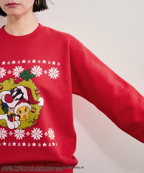 GOOD ROCK SPEED(グッドロックスピード)の「【GOOD ROCK SPEED/グッドロックスピード】Looney Tunes Sweatshirt ルーニー・テューンズ(スウェット・レディース・レッド系・FREE)」の9枚目の写真