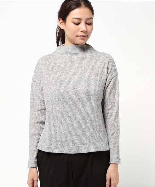 OUTLET(アウトレット)の「【CIAOPANIC TYPY】リブハイネックプルオーバー(Tシャツ/カットソー・レディース・グレー/オフホワイト/ネイビー・ONE)」の4枚目の写真