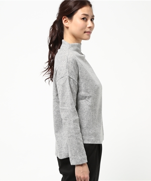 OUTLET(アウトレット)の「【CIAOPANIC TYPY】リブハイネックプルオーバー(Tシャツ/カットソー・レディース・グレー/オフホワイト/ネイビー・ONE)」の5枚目の写真
