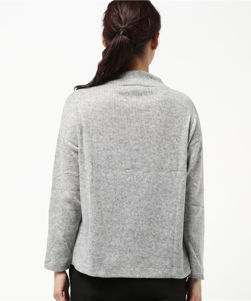 OUTLET(アウトレット)の「【CIAOPANIC TYPY】リブハイネックプルオーバー(Tシャツ/カットソー・レディース・グレー/オフホワイト/ネイビー・ONE)」の6枚目の写真