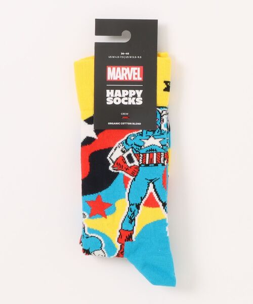 Happy Socks(ハッピーソックス)の「MARVEL Avengers Captain America Sock / マーベル アベンジャーズ キャプテン・アメリカ(ソックス/靴下・メンズ・マルチ・41/36)」の3枚目の写真