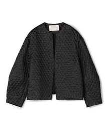 BALLSEY | ラメマトラッセ バックペプラムジャケット(ノーカラージャケット)