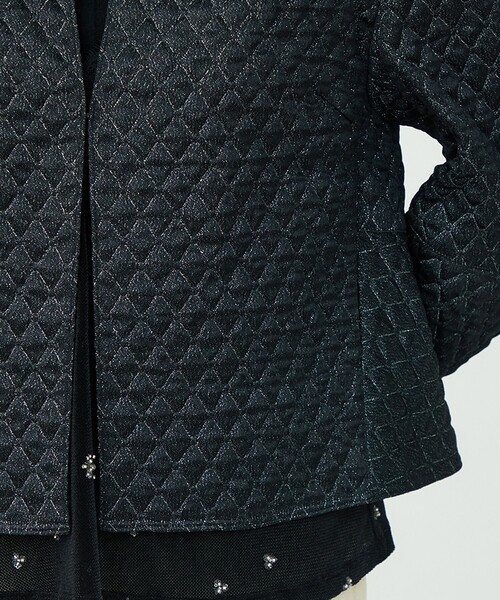 Tomorrowland Ballseyバックペプラムジャケット ラメマトラッセ バックペプラムジャケット（ノーカラージャケット