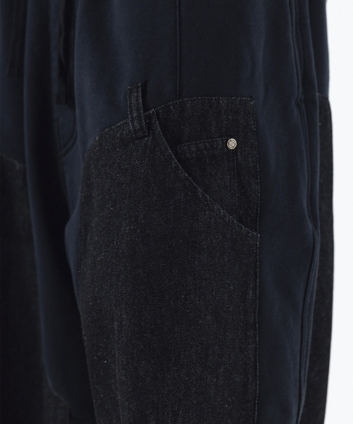 ANGLAN（アングラン）の「Denim Double Sweat Balloon Pants - Black（その他パンツ・メンズ・その他・FREE）」の5枚目の写真