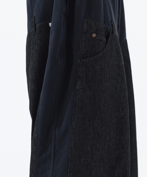 ANGLAN（アングラン）の「Denim Double Sweat Balloon Pants - Black（その他パンツ・メンズ・その他・FREE）」の4枚目の写真