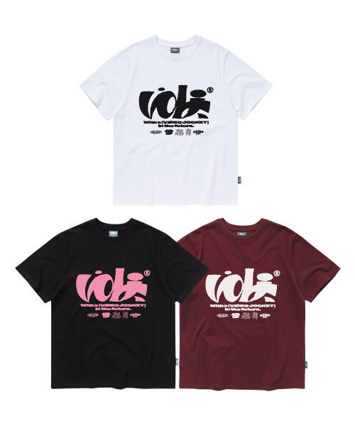 Video Jockey（ビデオジョッキー）の「ビデオザキと一緒にTシャツ[バーガンディ]（Tシャツ/カットソー・レディース・バーガンディー・SMALL/MEDIUM/LARGE/X-SMALL）」の2枚目の写真