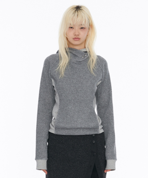 Boucle Hoodie Grey