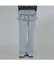 AWESOME STUDIO（オーサムスタジオ）の「フリルカンカンスカート装飾スウェットパンツメランジグレー（スウェットパンツ）」