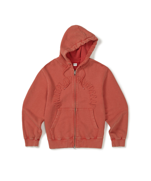 MMLG（エムエムエルジー）の「[Mmlg] WASHED APPLIQUE HOOD ZIPUP (SOLAR RED)（パーカー・レディース・その他・SMALL/MEDIUM/LARGE/X-LARGE）」の2枚目の写真