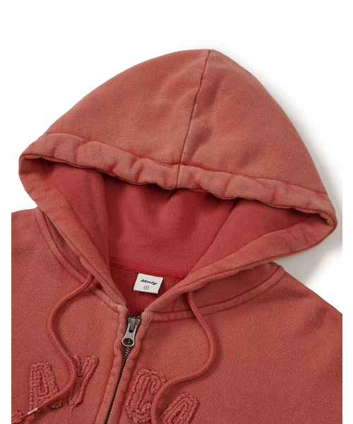 MMLG（エムエムエルジー）の「[Mmlg] WASHED APPLIQUE HOOD ZIPUP (SOLAR RED)（パーカー・レディース・その他・SMALL/MEDIUM/LARGE/X-LARGE）」の4枚目の写真