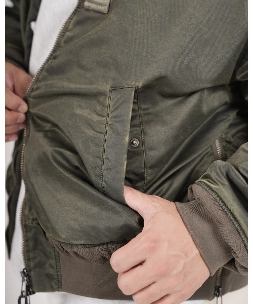 #Re:room（リルーム）の「カクタスハートウォッシュドヴィンテージMA-1（MA-1・メンズ・ダークブラック/ダークカーキ・S-M/M-L）」の14枚目の写真