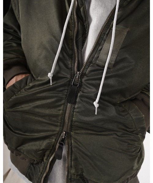 #Re:room（リルーム）の「カクタスハートウォッシュドヴィンテージMA-1（MA-1・メンズ・ダークブラック/ダークカーキ・S-M/M-L）」の19枚目の写真