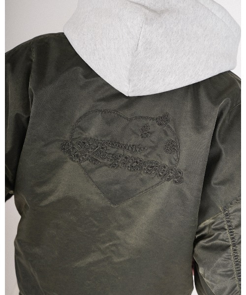 #Re:room（リルーム）の「カクタスハートウォッシュドヴィンテージMA-1（MA-1・メンズ・ダークブラック/ダークカーキ・S-M/M-L）」の21枚目の写真