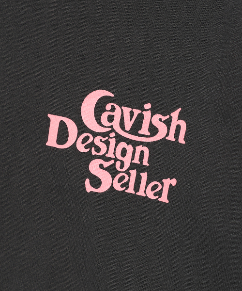 Cavish(カビシ)の「SELLER LOGO HOODIE CHARCOAL(PINK)(CV2BFUM400A)(パーカー・レディース・チャコール・X-LARGE/SMALL/MEDIUM/LARGE)」の5枚目の写真