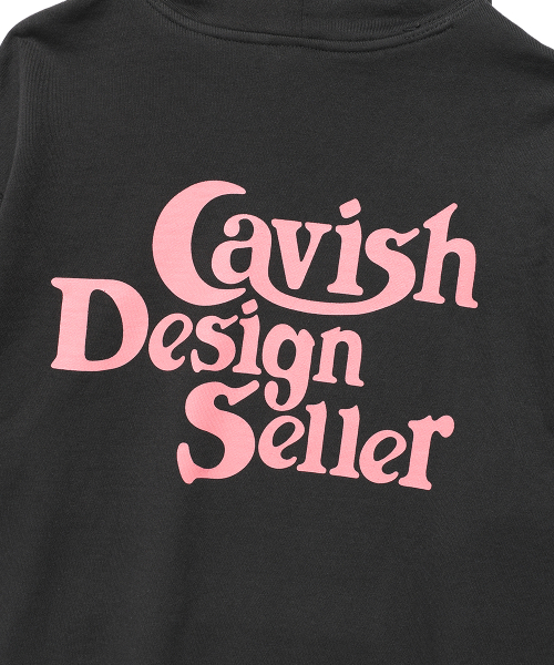Cavish(カビシ)の「SELLER LOGO HOODIE CHARCOAL(PINK)(CV2BFUM400A)(パーカー・レディース・チャコール・X-LARGE/SMALL/MEDIUM/LARGE)」の4枚目の写真