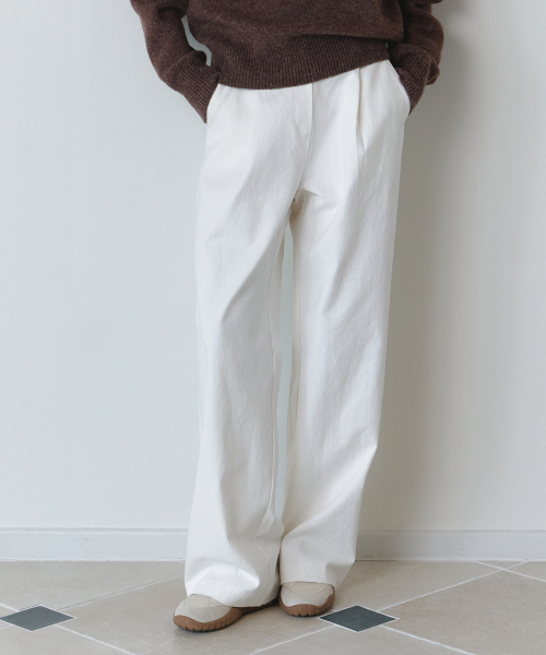 AARAN(アラン)の「ウォッシュドコットンパンツ_アイボリー(その他パンツ・レディース・その他・MEDIUM/SMALL)」の3枚目の写真
