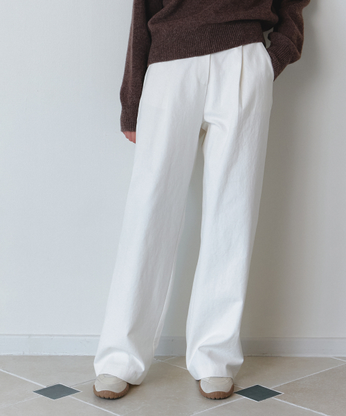 AARAN(アラン)の「ウォッシュドコットンパンツ_アイボリー(その他パンツ・レディース・その他・MEDIUM/SMALL)」の4枚目の写真