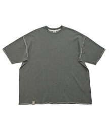 A NOTHING（アナッシング）の「VINTAGE P. DYEING CUT-OUT BOX 1/2 TEE (Khaki)（Tシャツ/カットソー）」