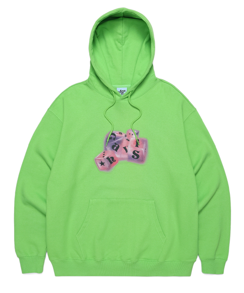 Cavish(カビシ)の「DICE HOODIE GREEN(CV2CFUM408A)(パーカー・メンズ・グリーン・LARGE/MEDIUM/SMALL/X-LARGE)」の1枚目の写真
