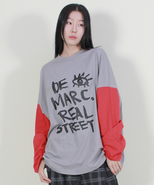 DEMARC(ドゥマーク)の「オーバーサイズ リアルストリート テキスト 長袖Tシャツ グレー(Tシャツ/カットソー・レディース・その他・MEDIUM/LARGE)」の5枚目の写真