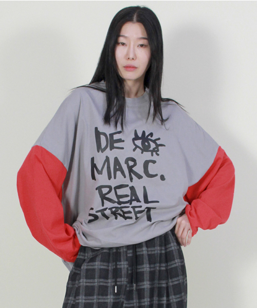DEMARC(ドゥマーク)の「オーバーサイズ リアルストリート テキスト 長袖Tシャツ グレー(Tシャツ/カットソー・レディース・その他・MEDIUM/LARGE)」の7枚目の写真