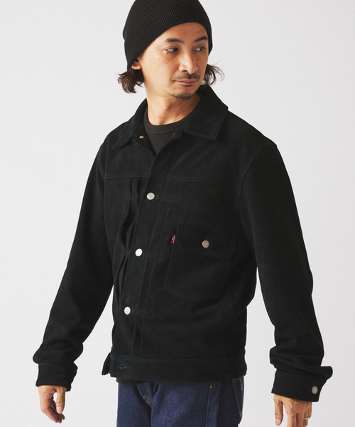 Levi's（リーバイス）の「Levi’s(R) / リーバイス(R) 別注 TYPE１スエード トラッカージャケット（ライダースジャケット・メンズ・ブラック・SMALL/MEDIUM/LARGE/X-LARGE）」の17枚目の写真