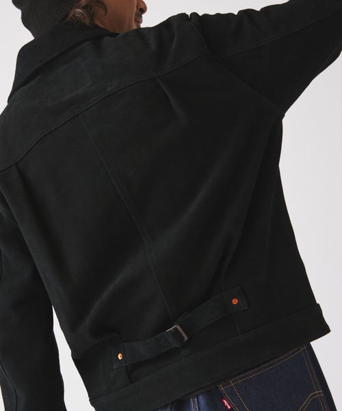 Levi's（リーバイス）の「Levi’s(R) / リーバイス(R) 別注 TYPE１スエード トラッカージャケット（ライダースジャケット・メンズ・ブラック・SMALL/MEDIUM/LARGE/X-LARGE）」の20枚目の写真