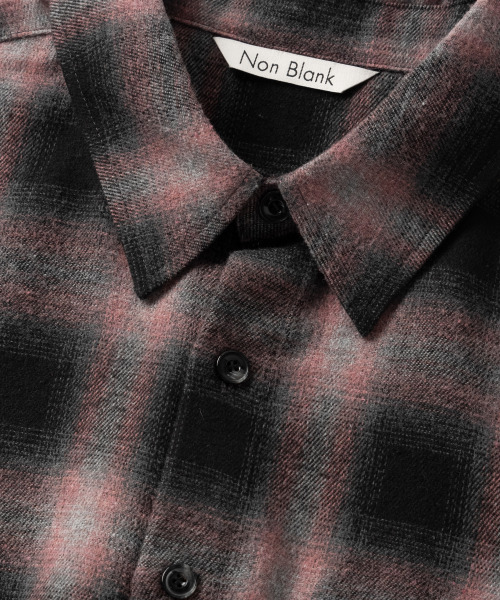 NONBLANK（ノンブランク）の「フランネルオンブレチェックシャツ_PINK（ビジネスシャツ・メンズ・ピンク・MEDIUM/LARGE/X-LARGE）」の4枚目の写真