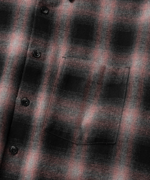 NONBLANK（ノンブランク）の「フランネルオンブレチェックシャツ_PINK（ビジネスシャツ・メンズ・ピンク・MEDIUM/LARGE/X-LARGE）」の5枚目の写真