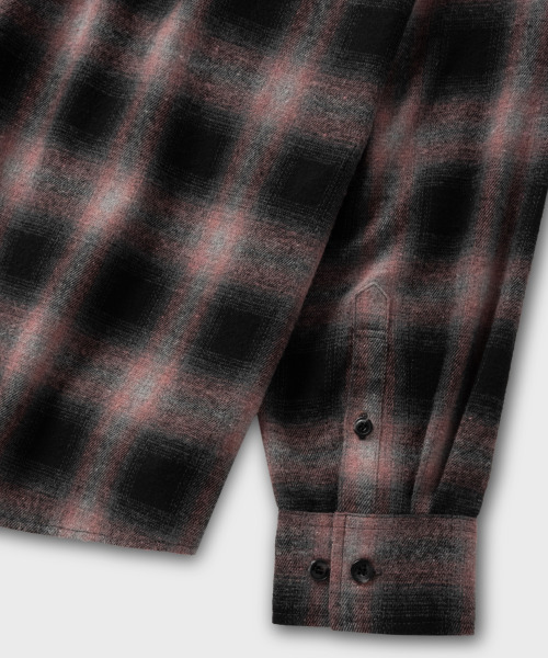 NONBLANK（ノンブランク）の「フランネルオンブレチェックシャツ_PINK（ビジネスシャツ・メンズ・ピンク・MEDIUM/LARGE/X-LARGE）」の8枚目の写真