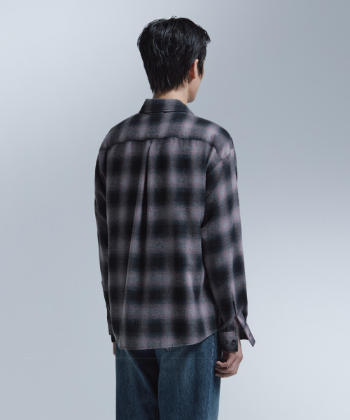 NONBLANK（ノンブランク）の「フランネルオンブレチェックシャツ_PINK（ビジネスシャツ・メンズ・ピンク・MEDIUM/LARGE/X-LARGE）」の13枚目の写真