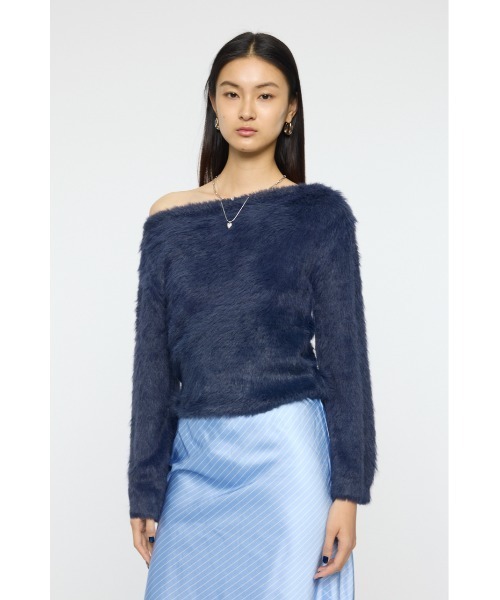セール】FAUX FUR KNIT CROP トップス（ニット/セーター）｜MOUSSY