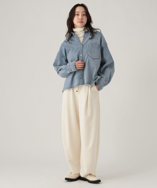 Elura(エルーラ)の「サマ見えリラクシーカーブパンツ/636927(その他パンツ・レディース・ダークブラウン/オフホワイト/ブラック・MEDIUM/LARGE)」の8枚目の写真