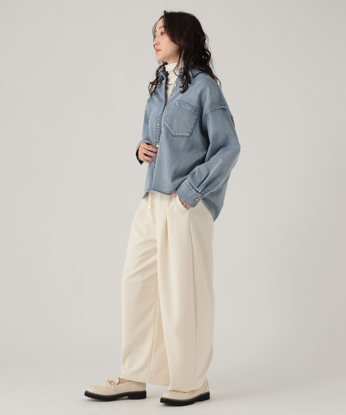 Elura(エルーラ)の「サマ見えリラクシーカーブパンツ/636927(その他パンツ・レディース・ダークブラウン/オフホワイト/ブラック・MEDIUM/LARGE)」の7枚目の写真