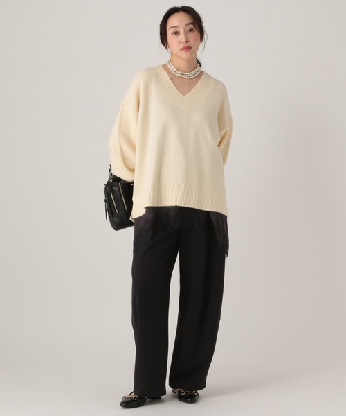 Elura(エルーラ)の「サマ見えリラクシーカーブパンツ/636927(その他パンツ・レディース・ダークブラウン/オフホワイト/ブラック・MEDIUM/LARGE)」の22枚目の写真