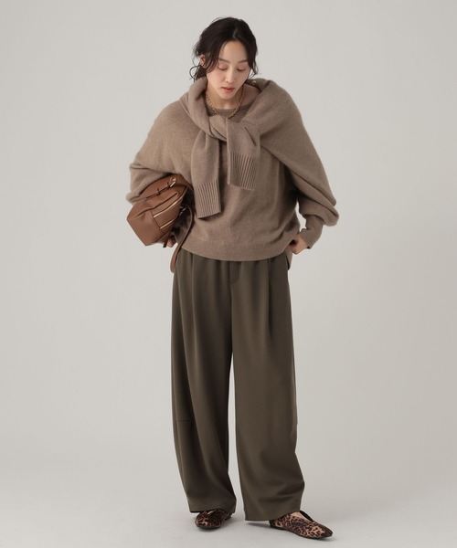 Elura(エルーラ)の「サマ見えリラクシーカーブパンツ/636927(その他パンツ・レディース・ダークブラウン/オフホワイト/ブラック・MEDIUM/LARGE)」の21枚目の写真