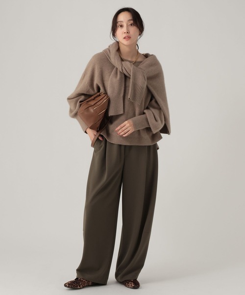 Elura(エルーラ)の「サマ見えリラクシーカーブパンツ/636927(その他パンツ・レディース・ダークブラウン/オフホワイト/ブラック・MEDIUM/LARGE)」の20枚目の写真